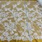 1 Yard - Corded Bridal Lace Fabric Embroidered on 100% Polyester Net Mesh 53 Inches Width